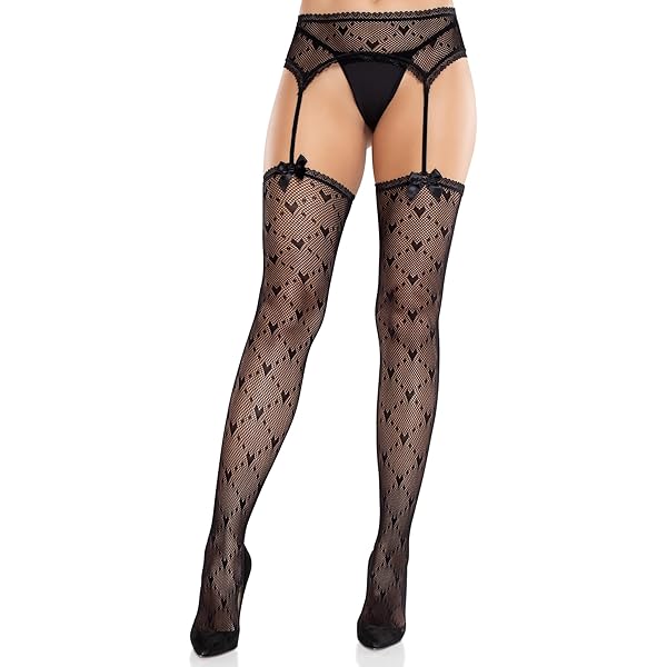 Amazon.com: Leg Avenue womens Deco Fishnet With Attached Garter Belt. Leg Avenue Scroll Lace Stocking, Black Lace, One Size US: Clothing, Shoes & Jewelry Amazon.com: Leg Avenue womens Deco Fishnet With Attached Garter Belt. Leg Avenue Scroll Lace Stocking, Black Lace, One Size US: Clothing, Shoes & Jewelry