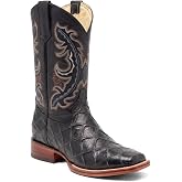 Western Shops Men&rsquo;s Leather Pirarucu Fish Print Cowboy Western Boots