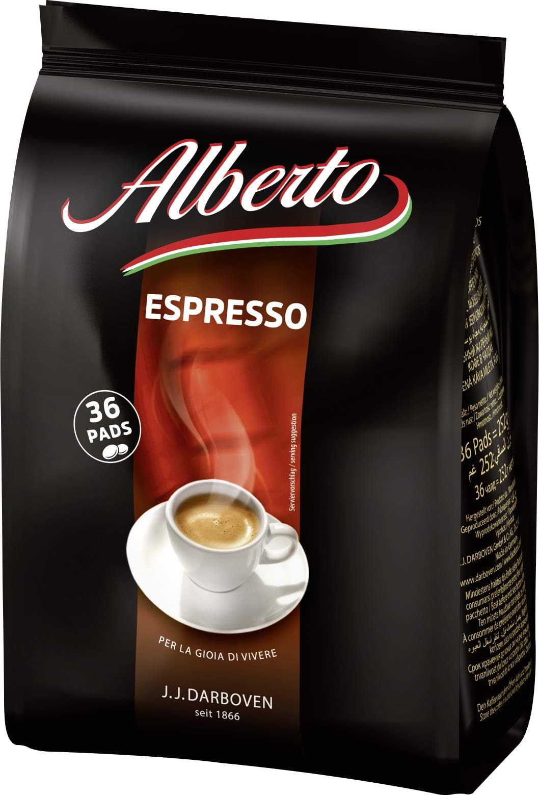Darboven Alberto Espresso Coffee Pods To 7G, 36 Units
