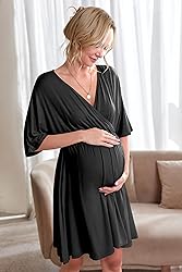 Ekouaer 3 in 1 Labor/Delivery/Hospital Gown 2 Pack