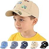 Kids Baseball Cap for Boys Girls, Embroidered Toddler Trucker Hats with Excavator Truck, Adjustable Sun Hat Ages 3-8