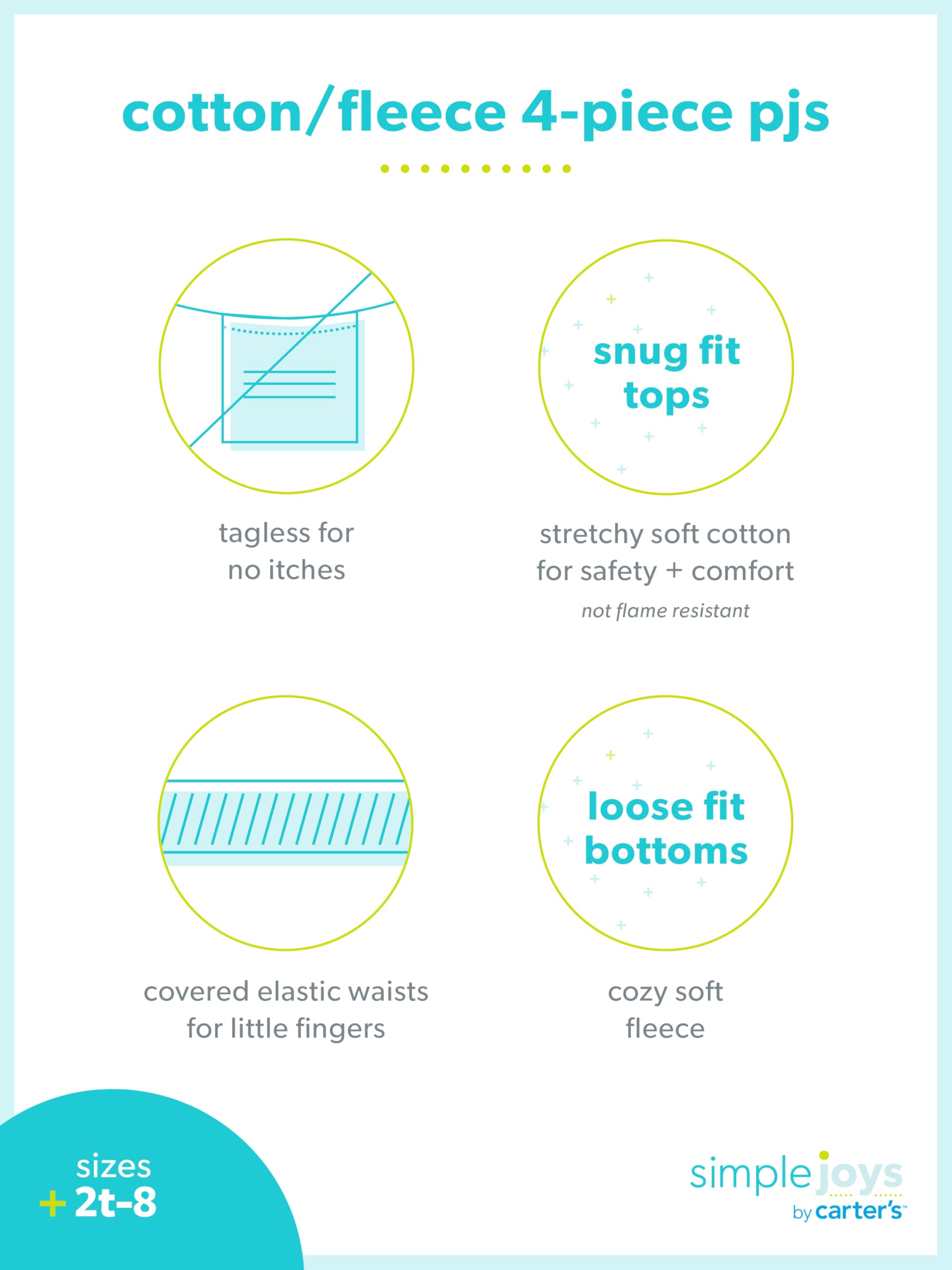 Simple Joys by Carter's baby-girls 4-piece Pajama Set