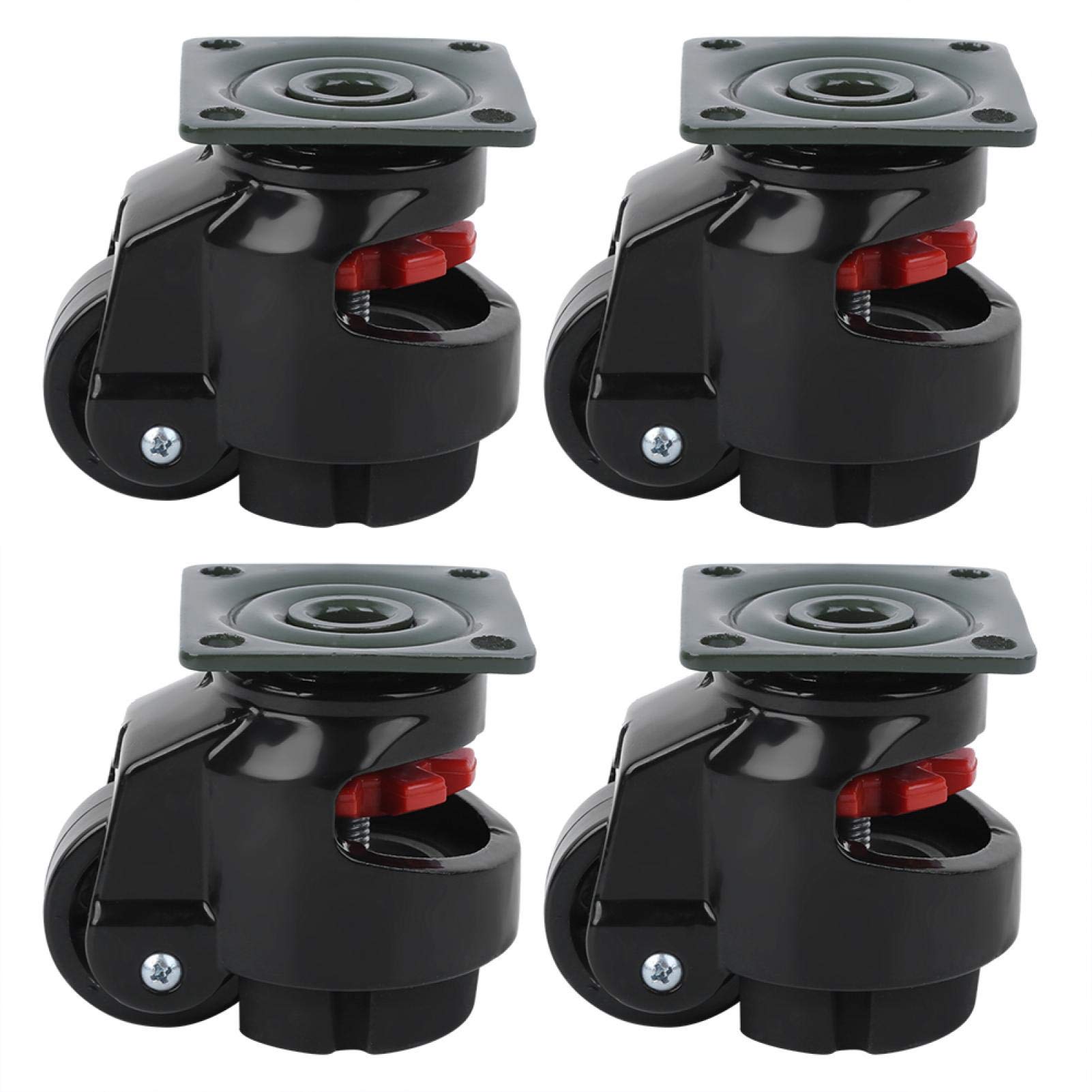 Photo 1 of 4pcs Retractable Leveling Machine Casters,Leveling Caster,GD?40F Heavy Duty Leveling Casters with Nylon Wheel Black