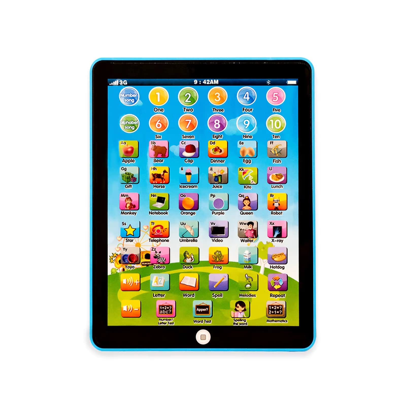 STOULKD Kids Tablet -Learning Pad,with 6 Games to Learn Music/Words/Learning Letters/Alphabet,Education Tablet for Kids for Boys & Girls 3 Years Up (PINK)