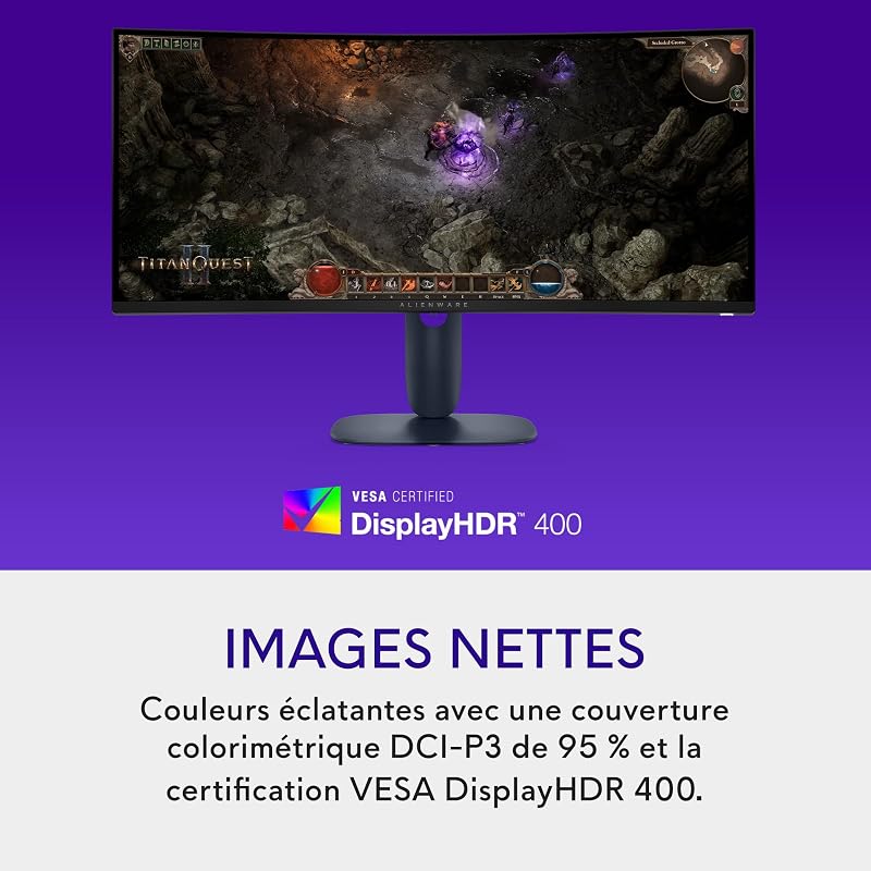 34 QHD VA Moniteur Gaming AW3425DWM, 180Hz, 1ms, FreeSync Premium