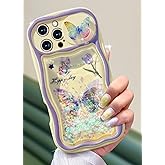Toycamp for iPhone 16 Pro Max Case - Women Girls Cute Phone Cover Butterfly with Sliding Camera Cover Glitter Unique Girly Pretty Design Flowing Liquid Quicksand Case for iPhone 16 Pro Max 6.9"