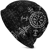 SANYFDI 3D Printing Beanie Hat Adult Viking Tattoo Cap Warm Slouchy Knit Hat Head wear Gift for Men Women