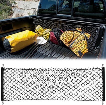Andygo 3 Pocket Cargo Net Trunk Organizer 45 By 16 Inch Stretchable Truck Bed Storage Net