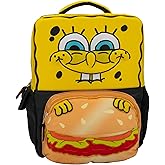 AI ACCESSORY INNOVATIONS Sponge Bob Square Pants Backpack, 3D Big Face SpongeBob Girls & Boys School Bag 16”