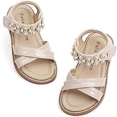 Felix & Flora Toddler Girls Sandals Soft Rubber Flats Summer Baby Flower Girl Shoes.