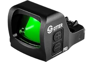 Zulisy Otter PRO Multi-Reticle 2 MOA Green Dot & 36 MOA Circle Open Reflex Sight, for RMS/RMSc 407K/507k Footprint Pistol, Shake Awake, 1x21mm Micro Compact Optics, Side Battery, 1 cliek 1 MOA