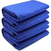 3 Pack Moving Blankets 40x72in Heavy Duty Padded Packing Blankets for Moving Shipping Protecting Furniture Professional Quilted Furniture Blankets for Moving Supplies
