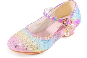 Onyxeey Princess Shoes Toddler Dress Shoes for Girls with High Heels - Comfortable & Stylish (Size 2-13)