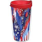 Tervis EttaVee - Americana Stars Made in USA Double Walled Insulated Tumbler Travel Cup Keeps Drinks Cold & Hot, 16oz, Classic
