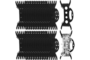 Sliner 36 Pcs Christmas Lights Storage Holder Light Cord Wind up Storage Organizer Extension Cord Organizer Wire Reel for Outdoor Holiday Extension Rope Garland Tree (Black)