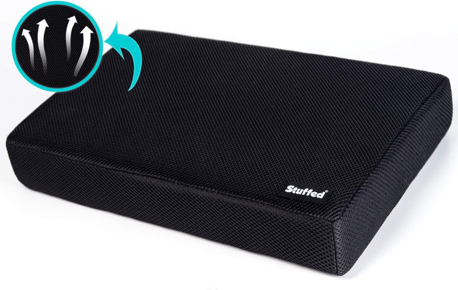 Memory Foam Seat Cushion Pad for Desk Chair, Non-Slip Wheelchair Orthopedic Memory Foam Coccyx Cushion for Long Sitting, Seat Riser Cushion for Office Chair, Pain Relief Cushion with Non-Slip Bottom: Home & Kitchen