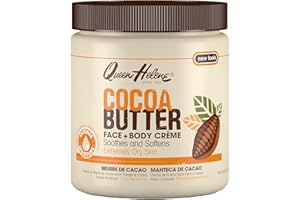 Queen Helene Cocoa Butter Face & Body Cream – Extra Rich Moisturizing Formula for Dry Skin | Softens, Smooths & Restores Radiance | 4.8 oz Jar