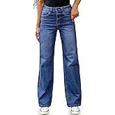 BMSTAY Women's High Waisted Straight Leg Jeans Stretchy Wide Leg Bootcut Denim Pants 2025 Trendy