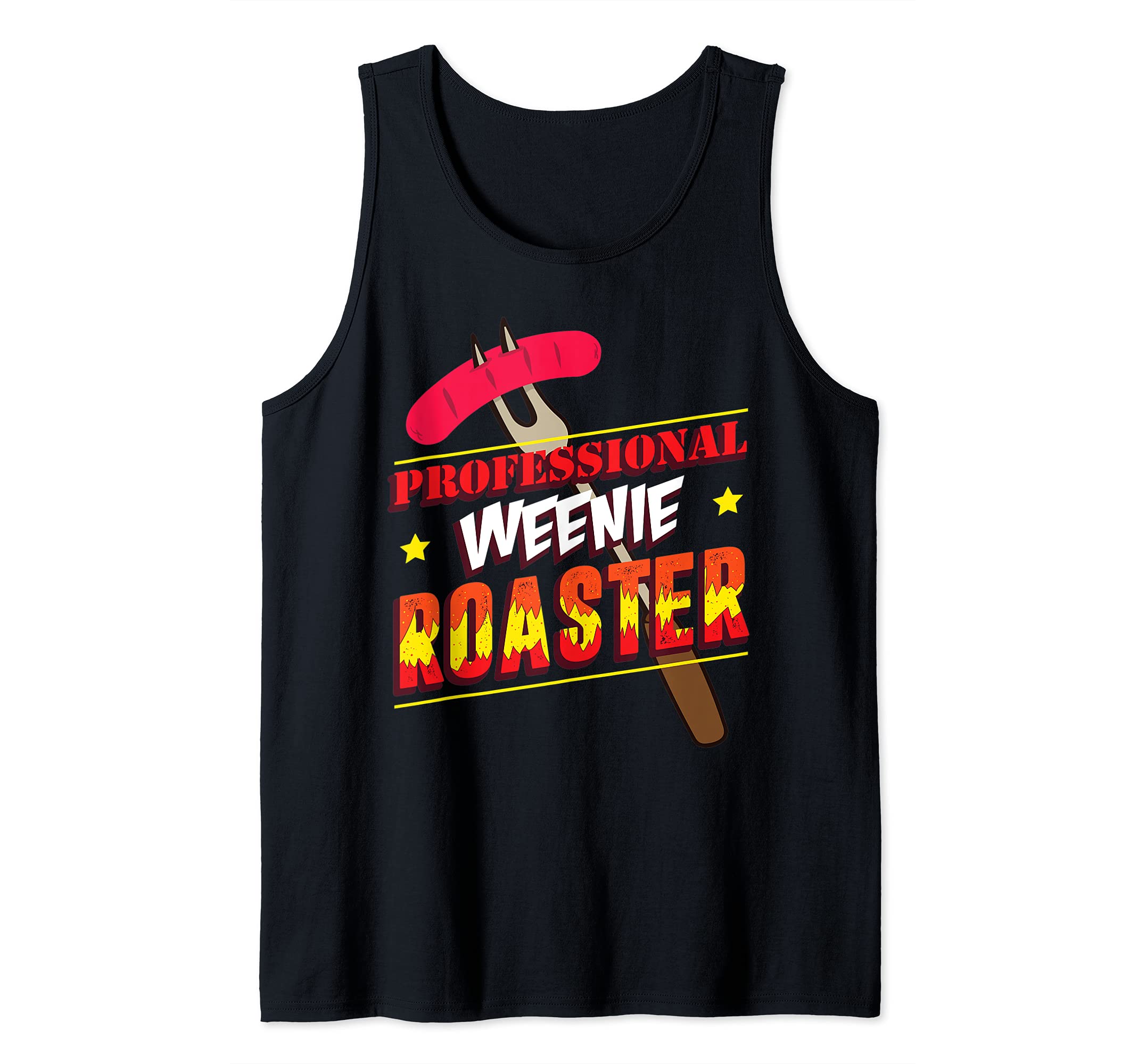 Funny Hotdog Grilling - Grill Master Weenie Roaster Tank Top