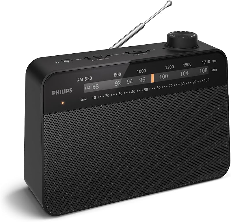 Philips TAR2509 Portable FM/MW Radio with Tone Control