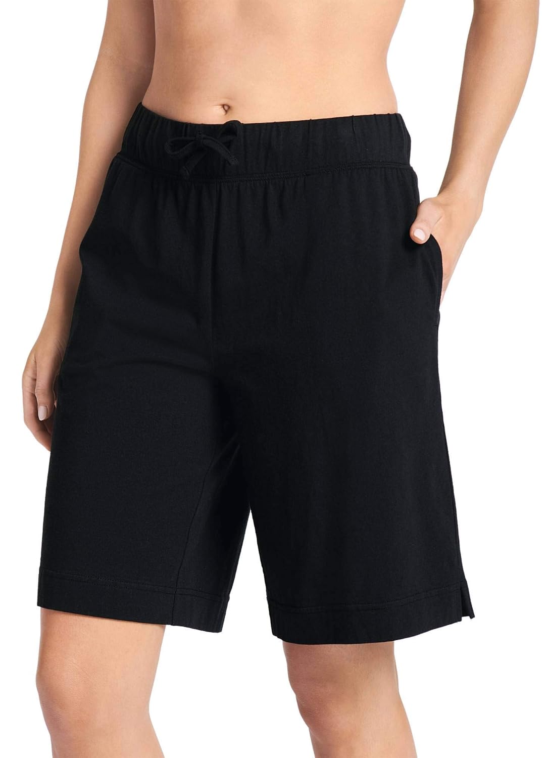 Jockey Women's Sleepwear Everyday Essentials Cotton Bermuda Short, Black, XL at Amazon Womenâs 