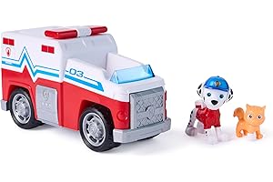 Paw Patrol: Search & Rescue, Marshall Rescue Responder Vehicle with 2 Figures, Toy Truck with Pull-Back Action, Kids Toys for Boys & Girls Ages 3+