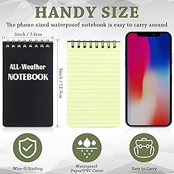 Chinco 20 Pcs All Weather Notepads Bulk 3 x 5
