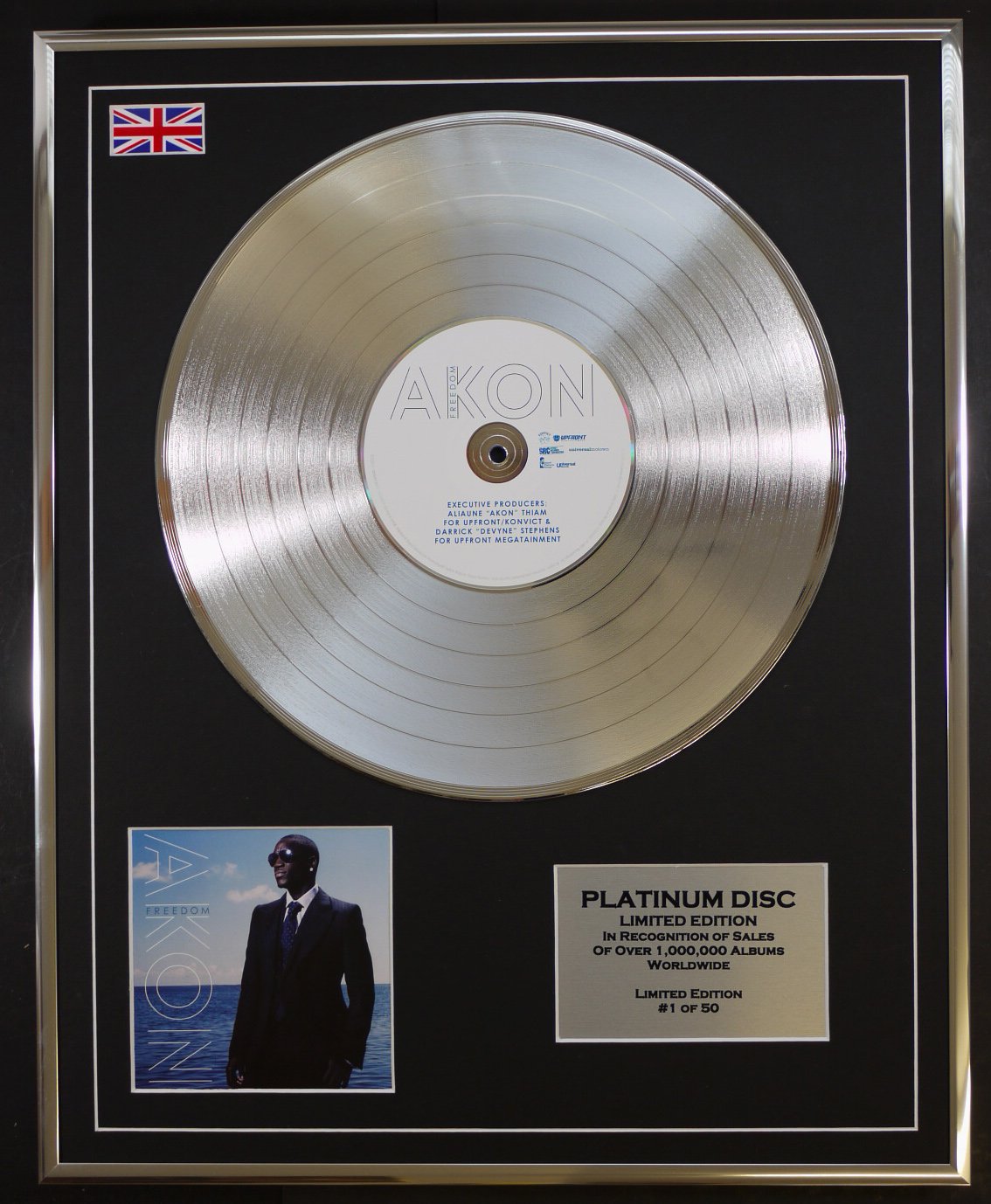 AKON/LTD EDITION CD PLATINUM DISC/FREEDOM