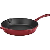 Cuisinart Chef's Classic Enameled Cast Iron 10-Inch Round Fry Pan, Cardinal Red