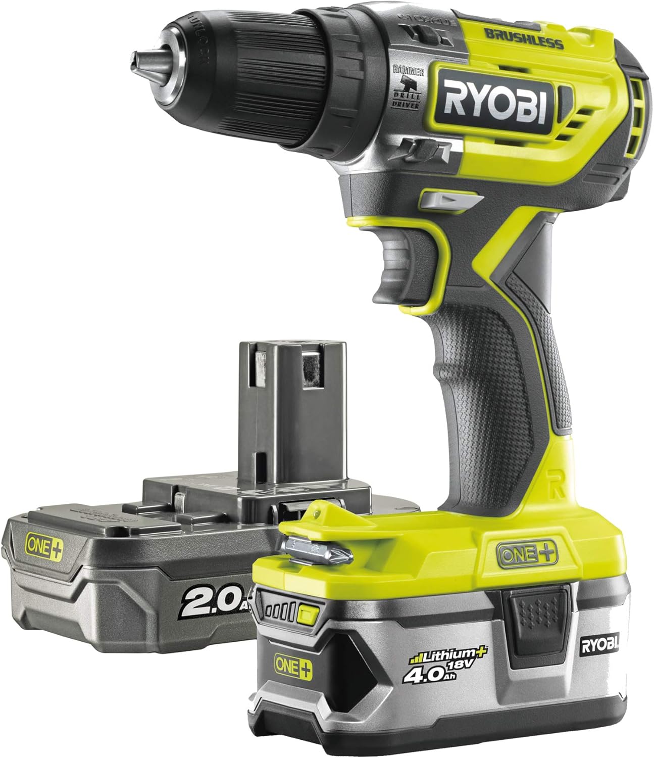 Ryobi R18PD5242S 18V ONE+ Cordless Brushless Combi Drill Starter Kit (1 x 2 1 x 4.0Ah) Amazon