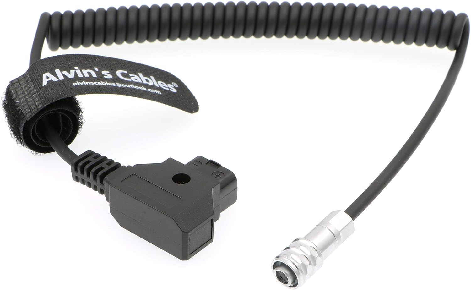 Alvin's Cables BMPCC 6K Power Cable for Blackmagic Pocket Cinema Camera 6K Weipu 2 Pin Female to D-Tap Power Coiled Cord from Gold Mount V-Mount Battery - Image 4