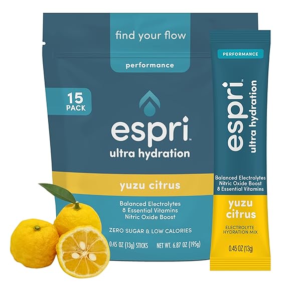 ESPRI ZERO SUGAR ELECTROLYTE DRINK MIX, YUZU CITRUS,...