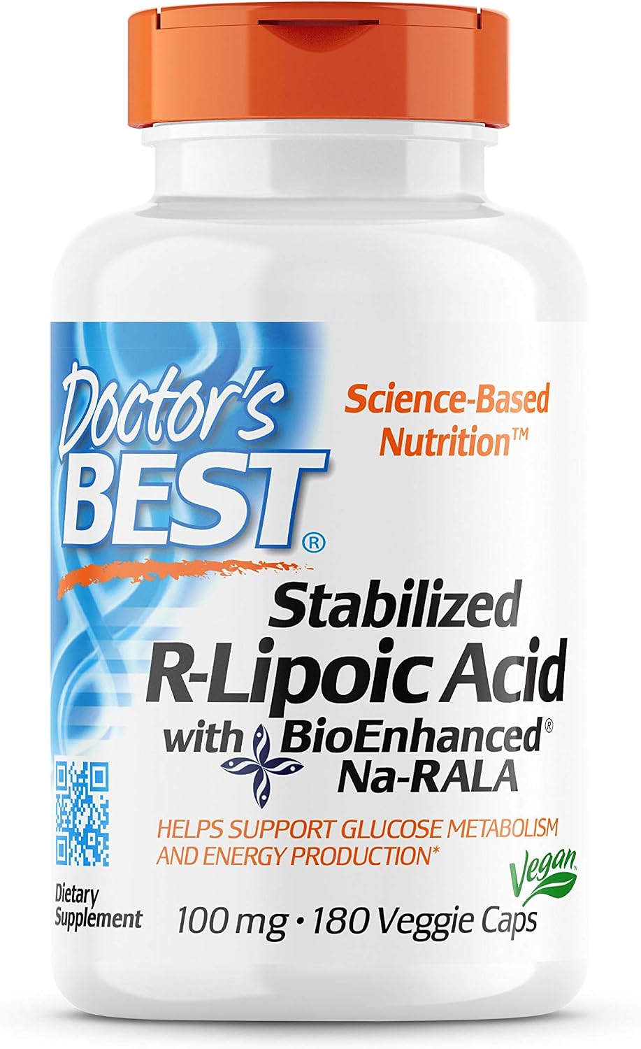 Doctor’s Best Stabilized R-Lipoic Acid with BioEnhanced Na-RALA, Non-GMO, Gluten Free, Vegan