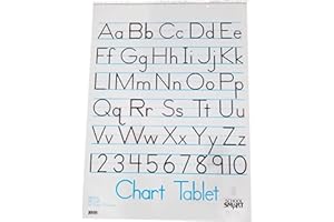 School Smart Chart Paper Pad, 32 x 24 Inches, 1-1/2 Inch Rule, 25 Sheets