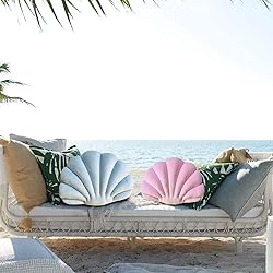 YRXRUS Seashell Pillow, Peach Pink Shell Shaped