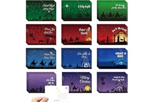 Kosiz 120 Pcs Nativity Cards 4 x 6 Inch Postcards Assorted Greeting Cards Blank Note Cards, 12 Styles
