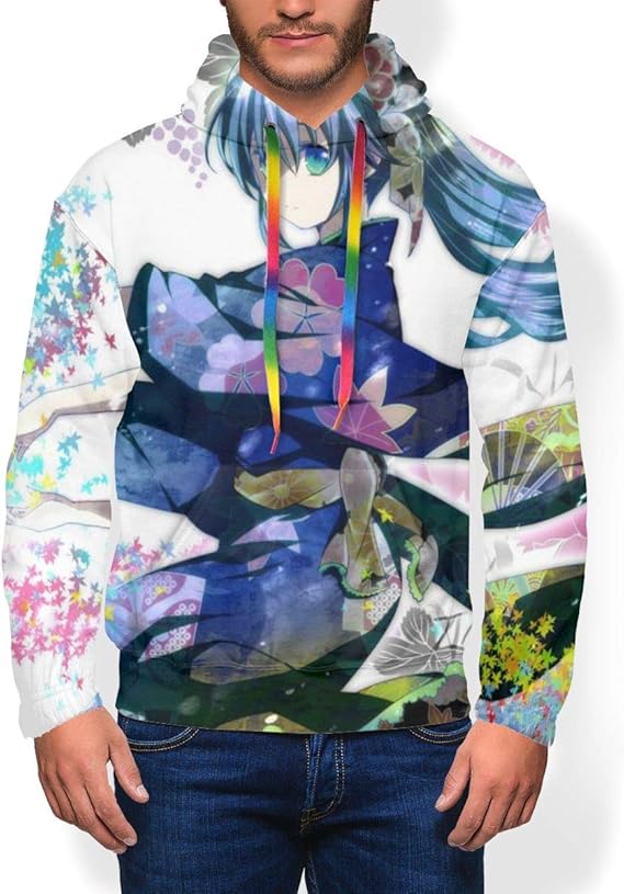 Amazon Co Jp 和柄 アニメ キャラクター 和服少女 パーカー メンズ スウェット フード付き 裏起毛 ポケット付き 服 ファッション小物