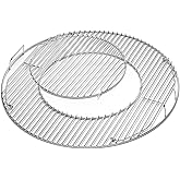 Hinged Cooking Grate for 22.5&rdquo; Charcoal Grill, Charcoal Kettle, One-Touch Silver, Bar-B-Kettle, Master-Touch,Performer, 21.5" Gourmet BBQ System,Grill Grate Replacement Part for Weber 8835 with Handle
