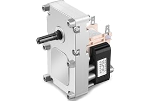 Ripeng B4415UI Pu-047040 Ph-ccw1 Pellet Stove Auger Motor,Low Operating Decibels,1 RPM Counter Clockwise Auger Motor