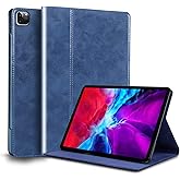 NANRUIL for Ipad Pro 11-inch 4th/3rd/2nd/1st Gen Case 2022/2021/2020/2018 Genuine Leather Cover Protective Shell,Auto Wake/Sleep.Blue