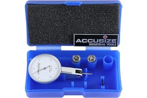 Accusize Industrial Tools 0.0005'' x 0.30'' (Resolution x Travel) Big Face Dial Test Indicators, Standard Deac, S990-C117