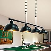 Kwpcvz Pool Table Light for 7' 8' Adjustable Billiard Lights Hanging Over Pool Table Lights, 4 Lights Island Lights Farmhouse