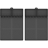 SARTNP Silicone Griddle Tools Mat for Blackstone, Griddle Accessories Side Shelf Mat Grill Pad for Outdoor Grill Kitchen Counter Spatula Silicone Mat with Drip Pad (Black (2Packs))