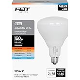 Feit Electric BR40 LED Light Bulb, 150W Equivalent, Dimmable, 5CCT, E26 Medium Base, 90 CRI, 2175 Lumens, Adjustable White, 1