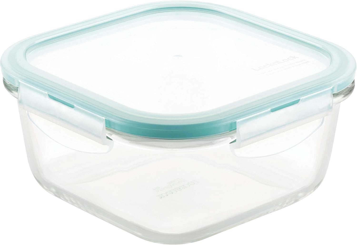 LOCK & LOCK Purely Better Glass Food Storage Container with Lid, Square-20 oz, Clear