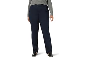 Lee Women's Plus Size Wrinkle Free Relaxed Fit Straight Leg Pant