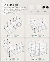 SONGMICS Pet Playpen with Floor 145 x 72 x 57 cm White LPC007W01 view 8