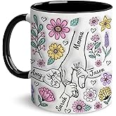 LOVELYPOD Custom Mom Mug with Kids Names, Mama Coffee Cup, Mothers Day Mug, Personalized Coffee Mugs, Christmas Gifts, Mothers Day Gifts for Mom