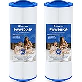 Future Way PWW50L Hot Tub Filter Replacement for Waterway Teleweir 50, 817-4050, Replace Pleatco PWW50L, Unicel 4CH-949, Filbur FC-0172, SD-01143, Spa Filter Cartridge, 50 Sq. Ft, 2 Pack