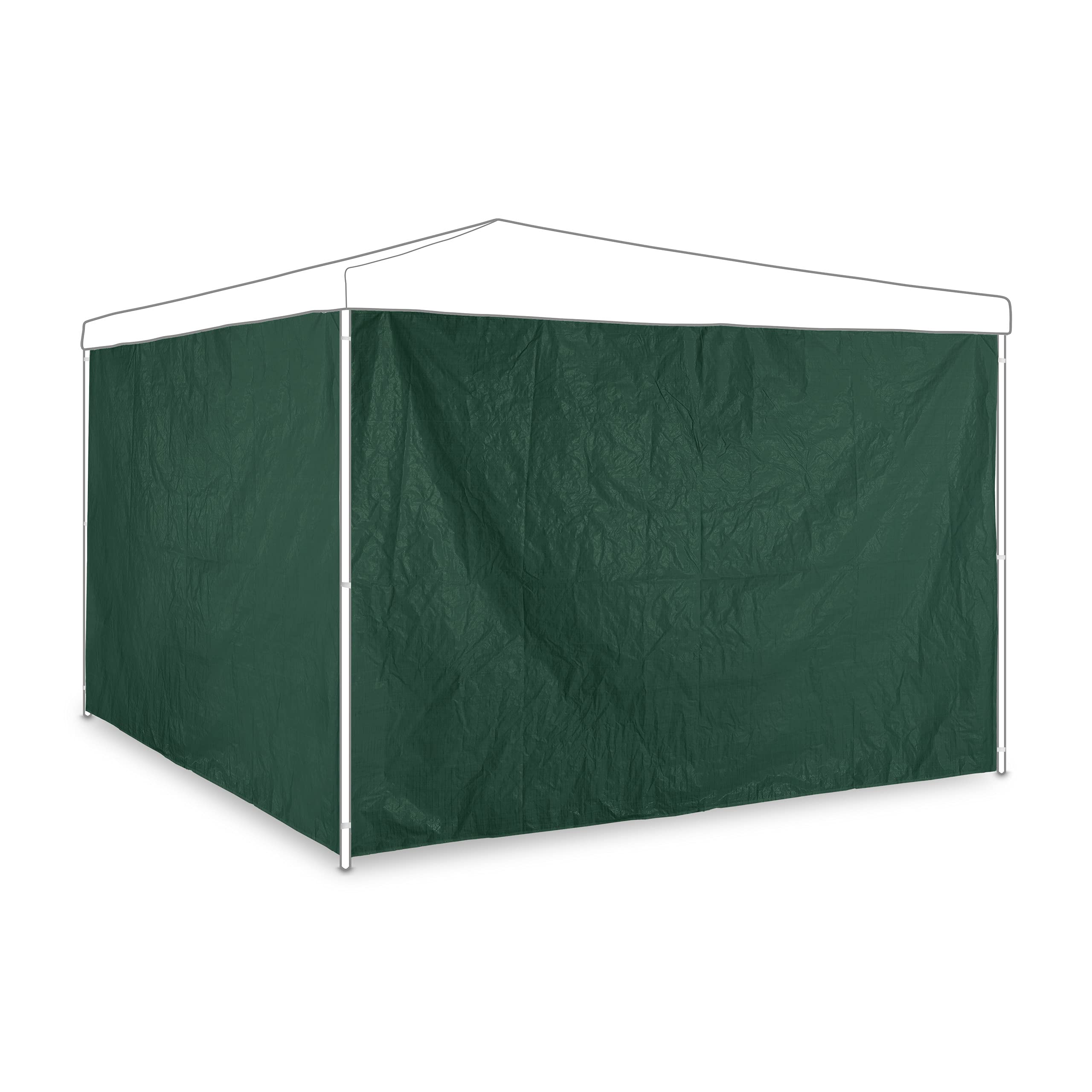 Relaxdays gazebo side panels, set of 2, marquee side wall, waterproof, garden, PE, PVC, pergola covers, green